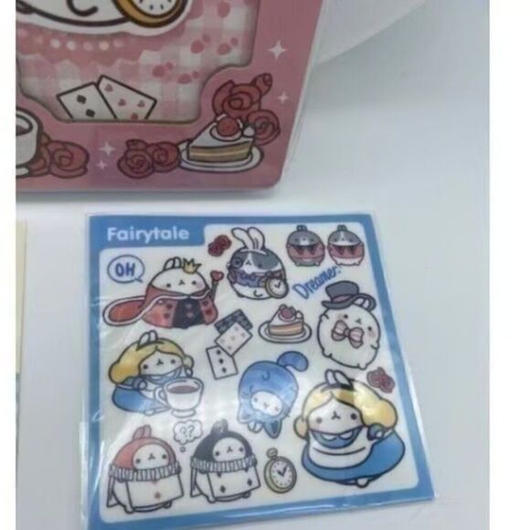 NWT Molang Alice in Wonderland Cosplay 3D Notebook & Sticker Bundle - Picture 2 of 6